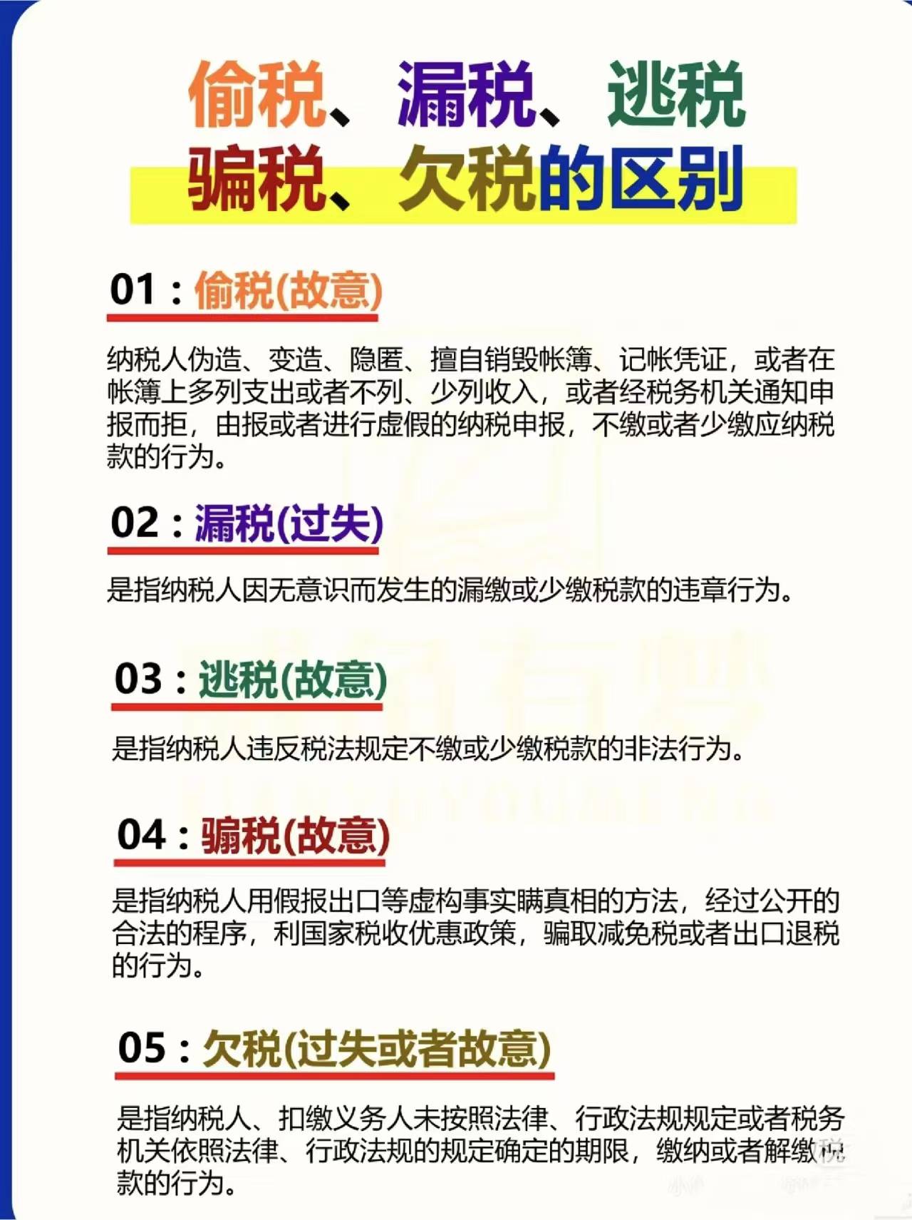 税：“ 偷、逃、漏 ” 税局如何分辨？